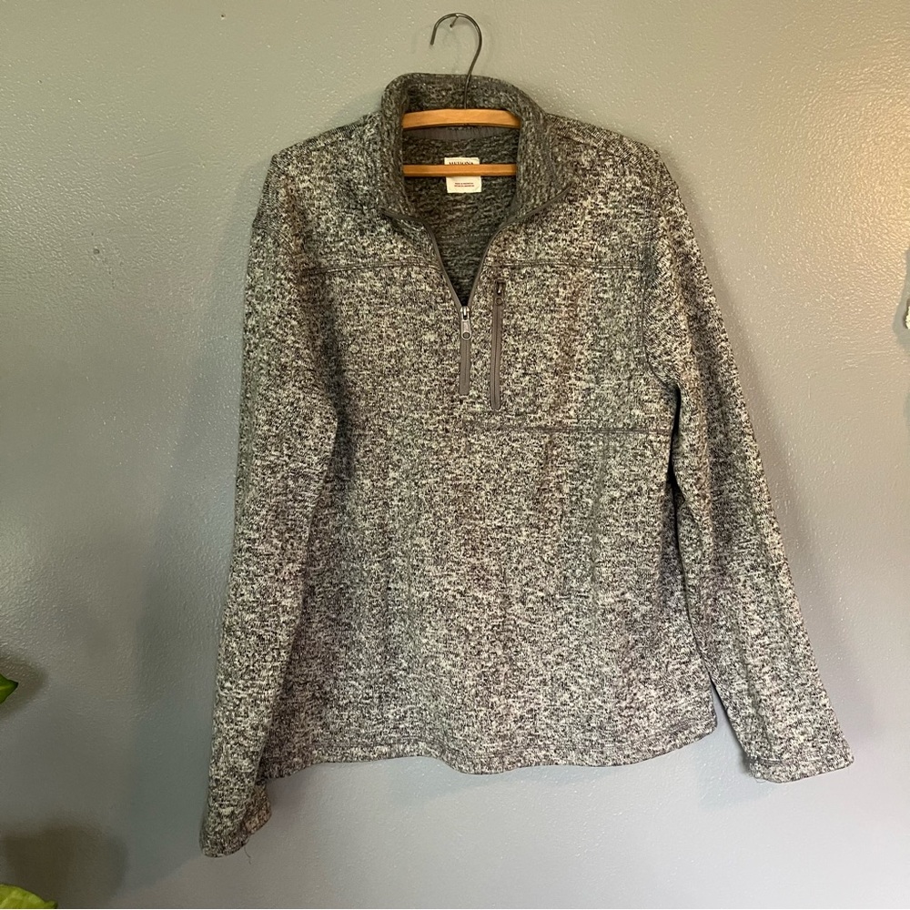 Merona Heather Gray Zip-Up Sweater